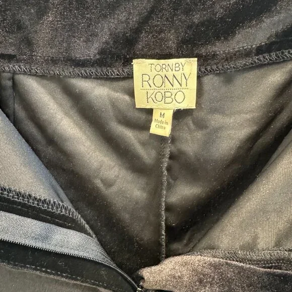 Torn By Ronny Kobo Boho Velvet Flare Pants - Picture 4 of 10